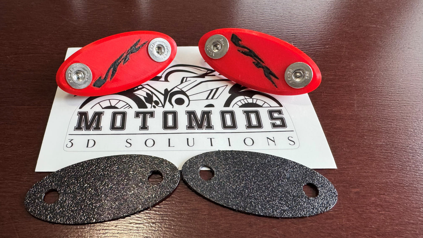 2002-2009 VFR800 Mirror Block Off Plates, VFR Logo