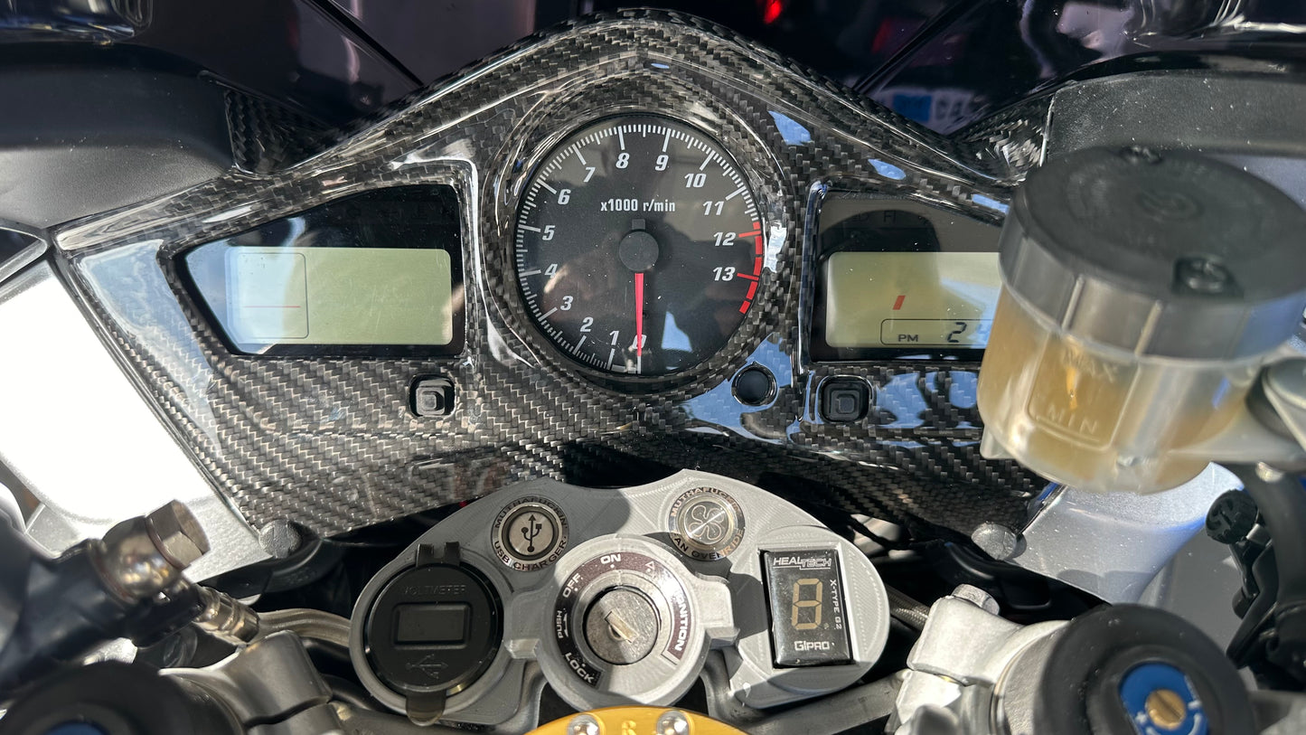 6th Gen (2002-2009) Honda VFR800 Gear Indicator/Charging Bracket, With Button Holes, Single Color