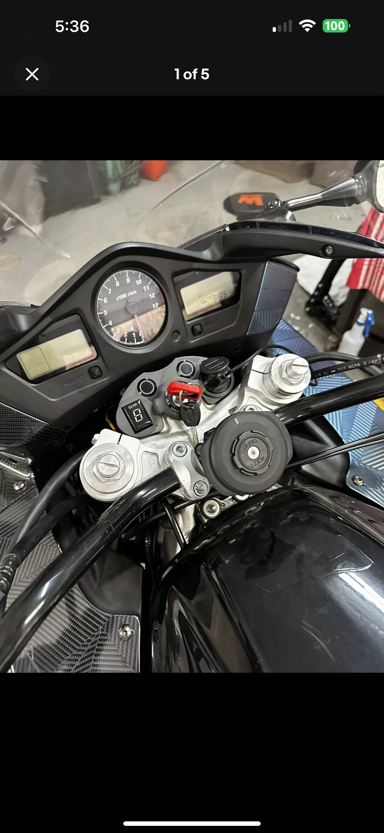 6th Gen (2002-2009) Honda VFR800 Gear Indicator/Charging Bracket, With Button Holes, Single Color